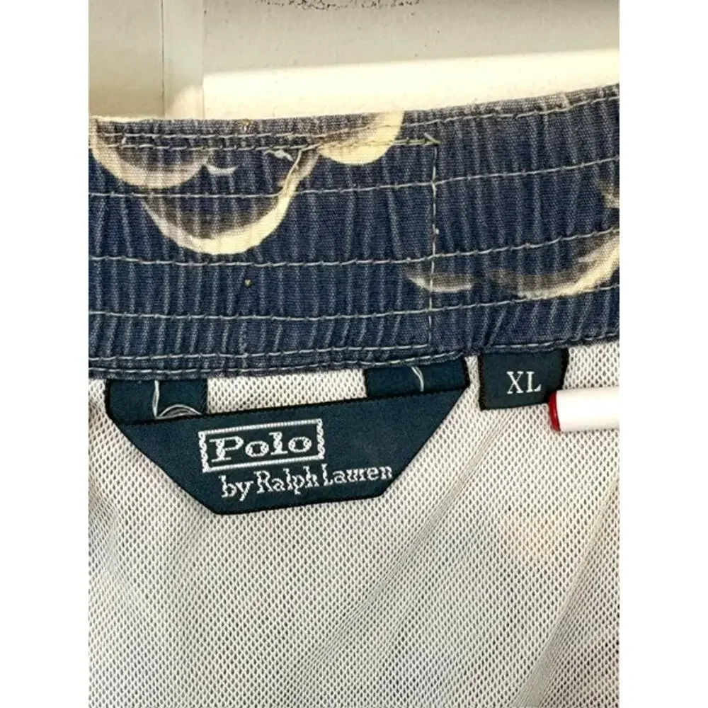 Vintage Polo Ralph Lauren Sailboat Swim Trunks XL All Over Print 90's Nautical